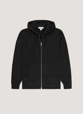 Men's Loopback Zip Hoodie in Black