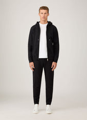 Men's Loopback Zip Hoodie in Black