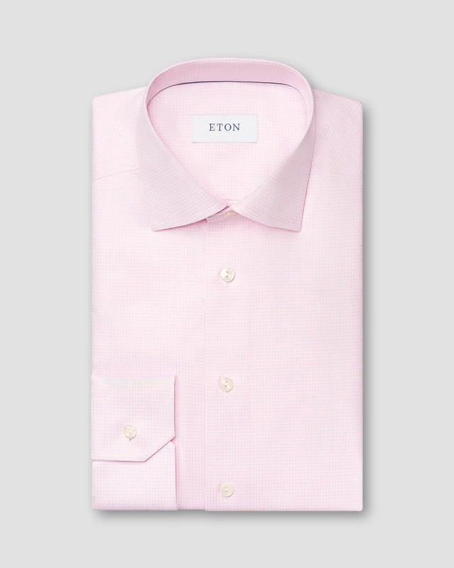 Mikro-Karo Baumwolle Tencel™ Lyocell Hemd - Eton