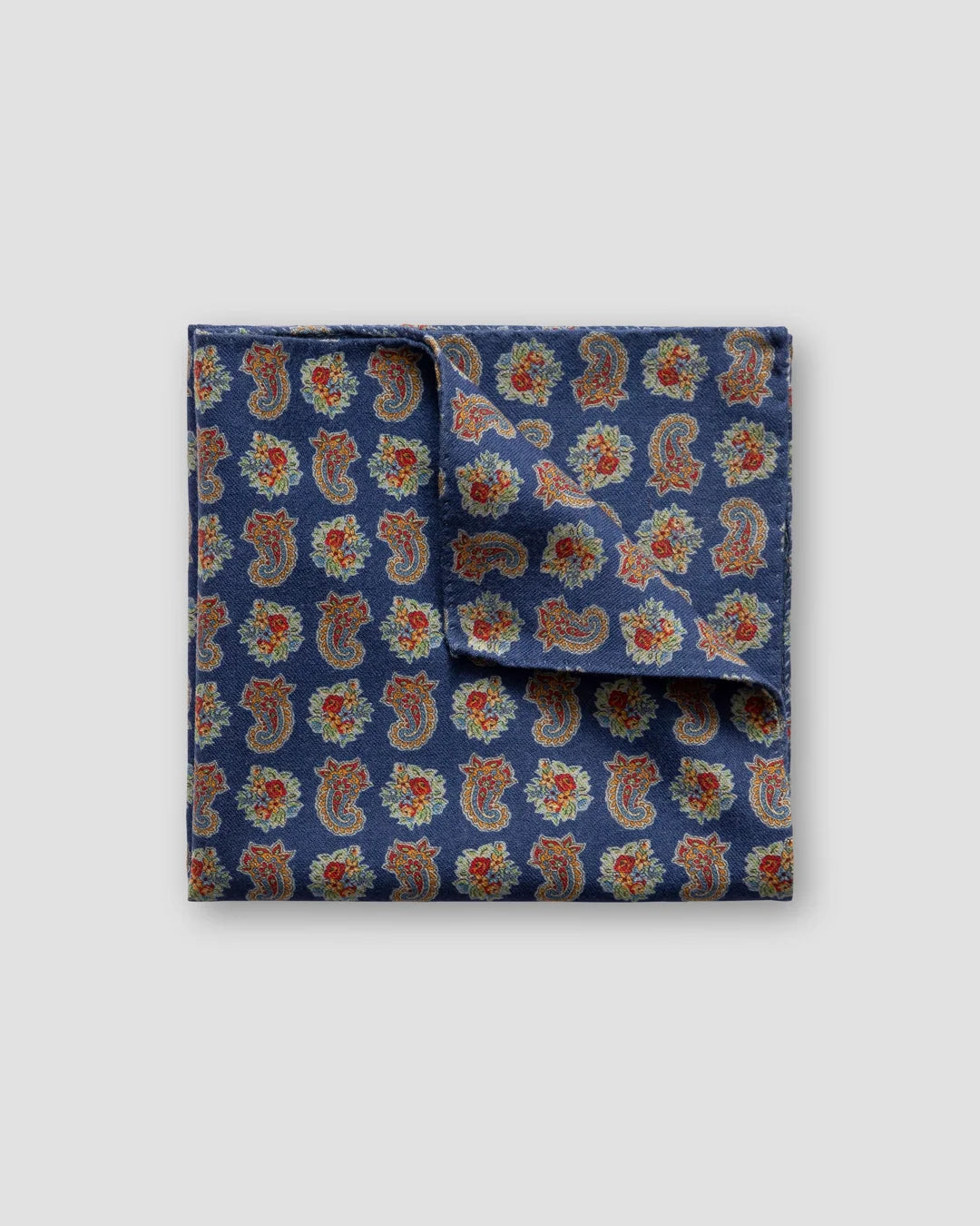 Mid Double Sided Wool Pocket Square
