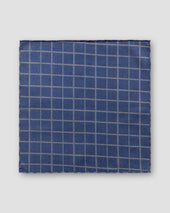 Mid Blue Double–sided Wool Pocket Square