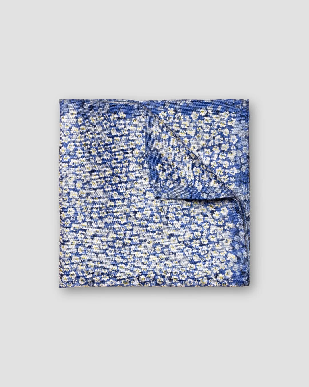Mid Floral Print Silk Pocket Square