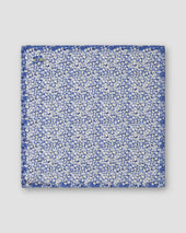 Mid Floral Print Silk Pocket Square