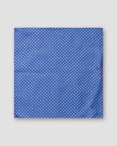 Blue Floral Print Two-face Cotton Pocket Square