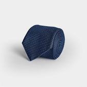 Mid Blue Grenadine Silk Tie