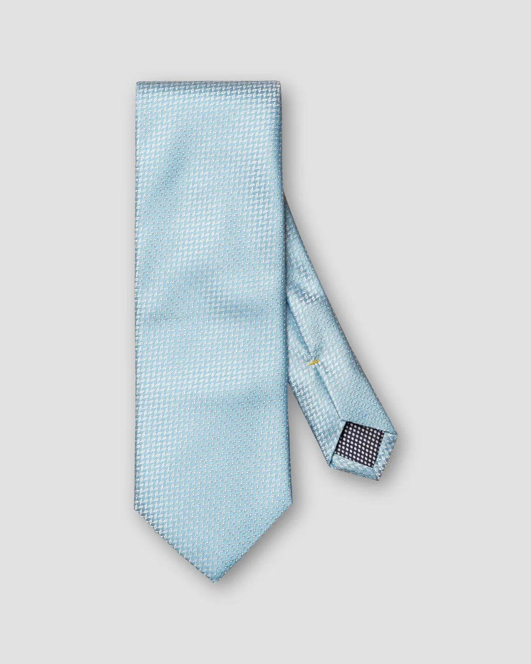 Jacquard-Seidenkrawatte mit 3D-Effektmuster Hellblau