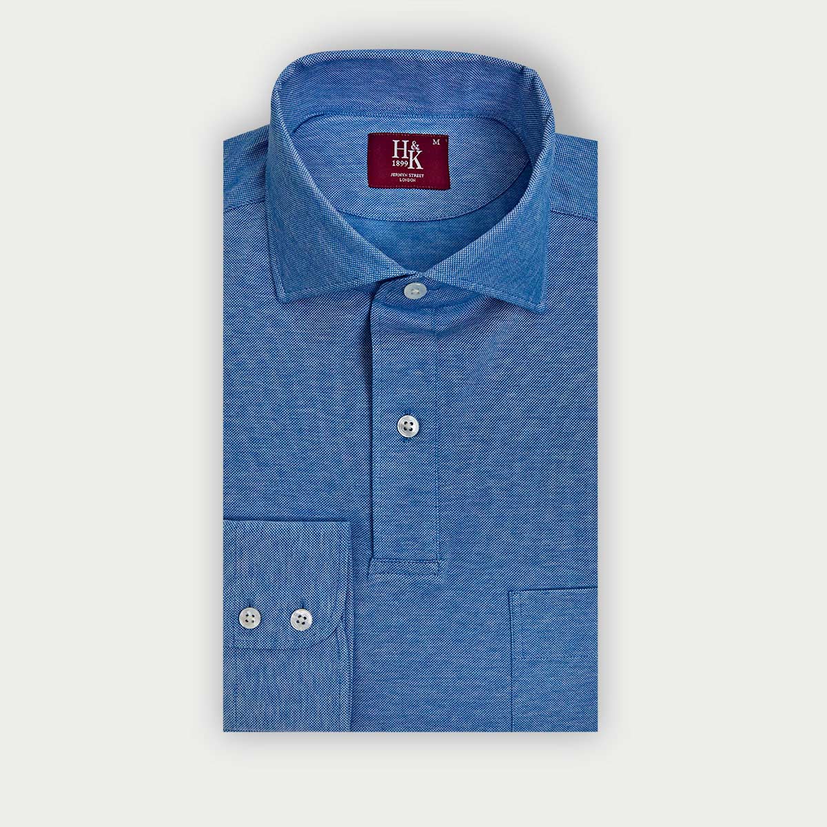 Long Sleeve Cotton Polo Shirt