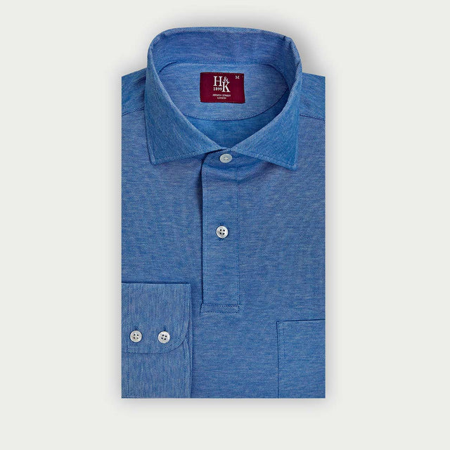 Long Sleeve Cotton Polo Shirt