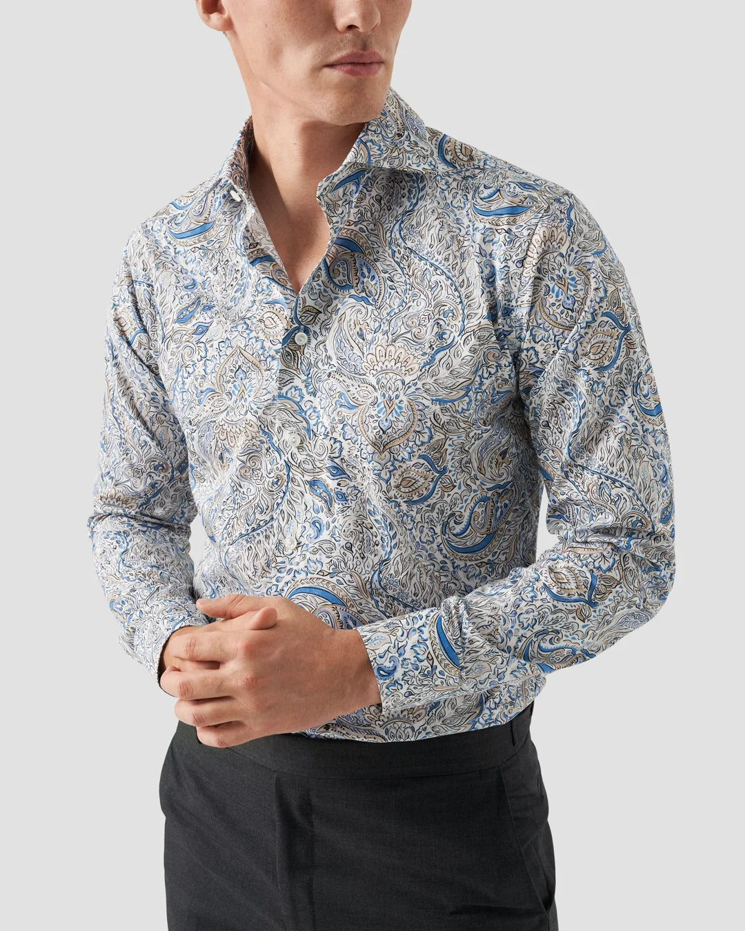 Paisley Print Fine Twill Shirt Eton