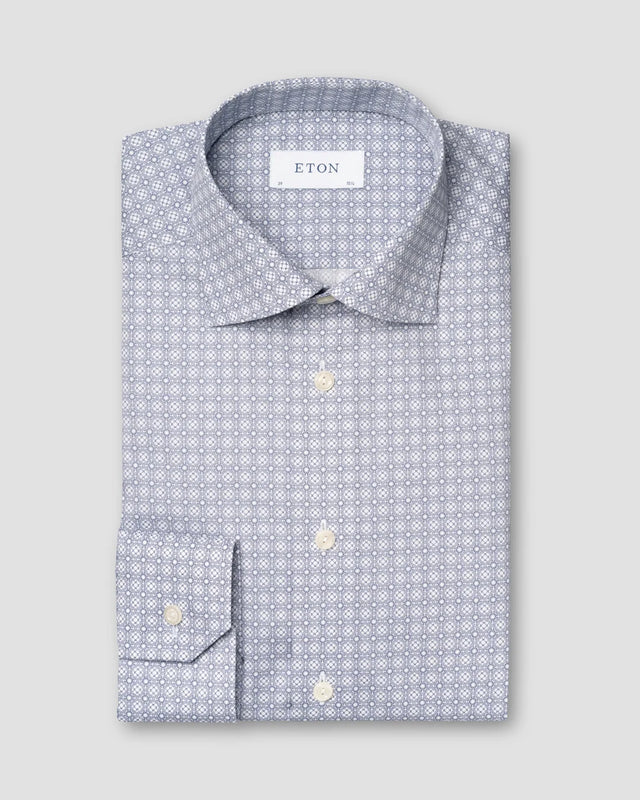 Mid blue Poplin Shirt - Eton