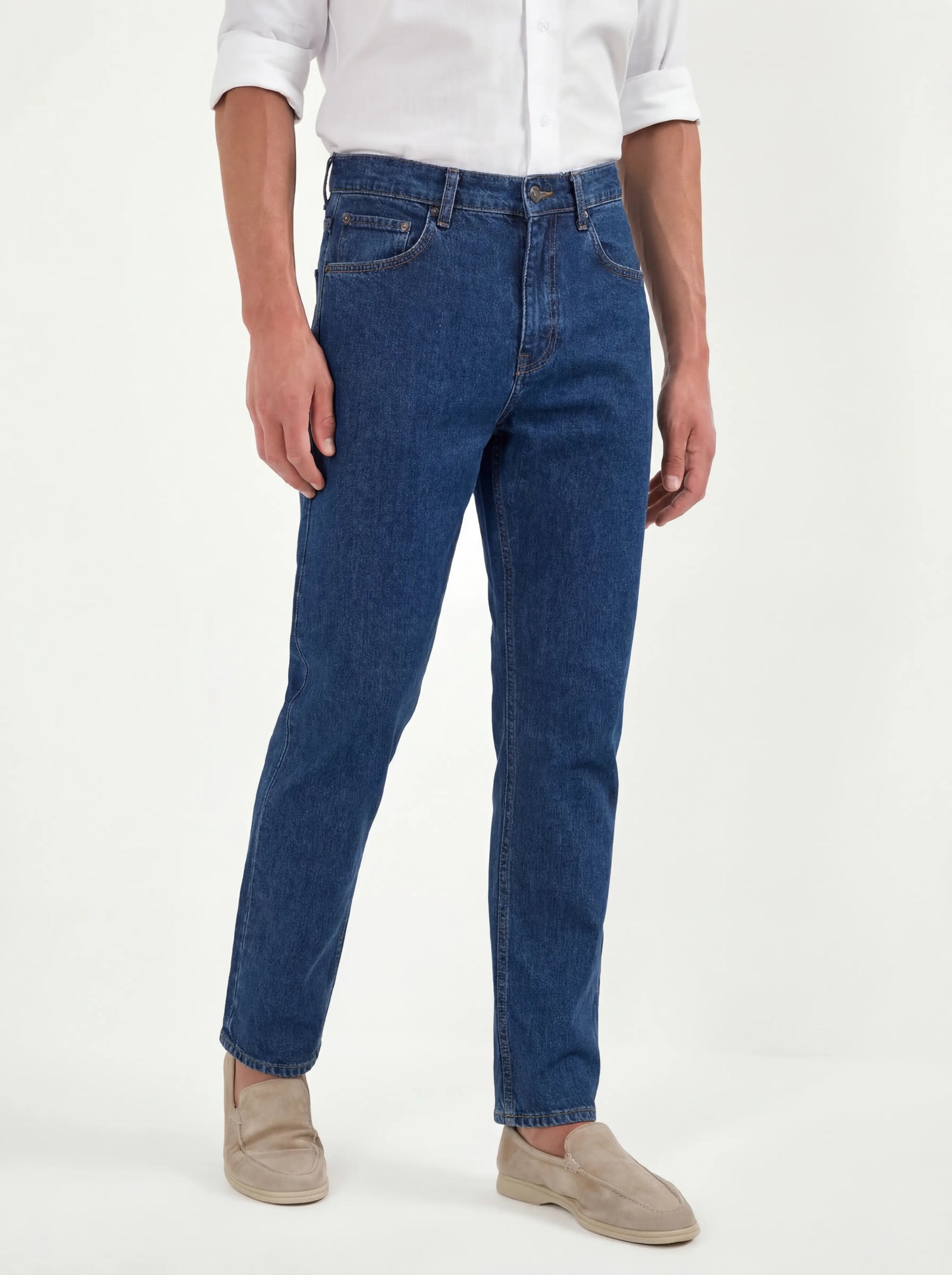 Straight Jeans Candiani Cotton Made In Italy