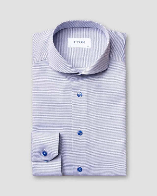 Light blue micro print shirt - Eton