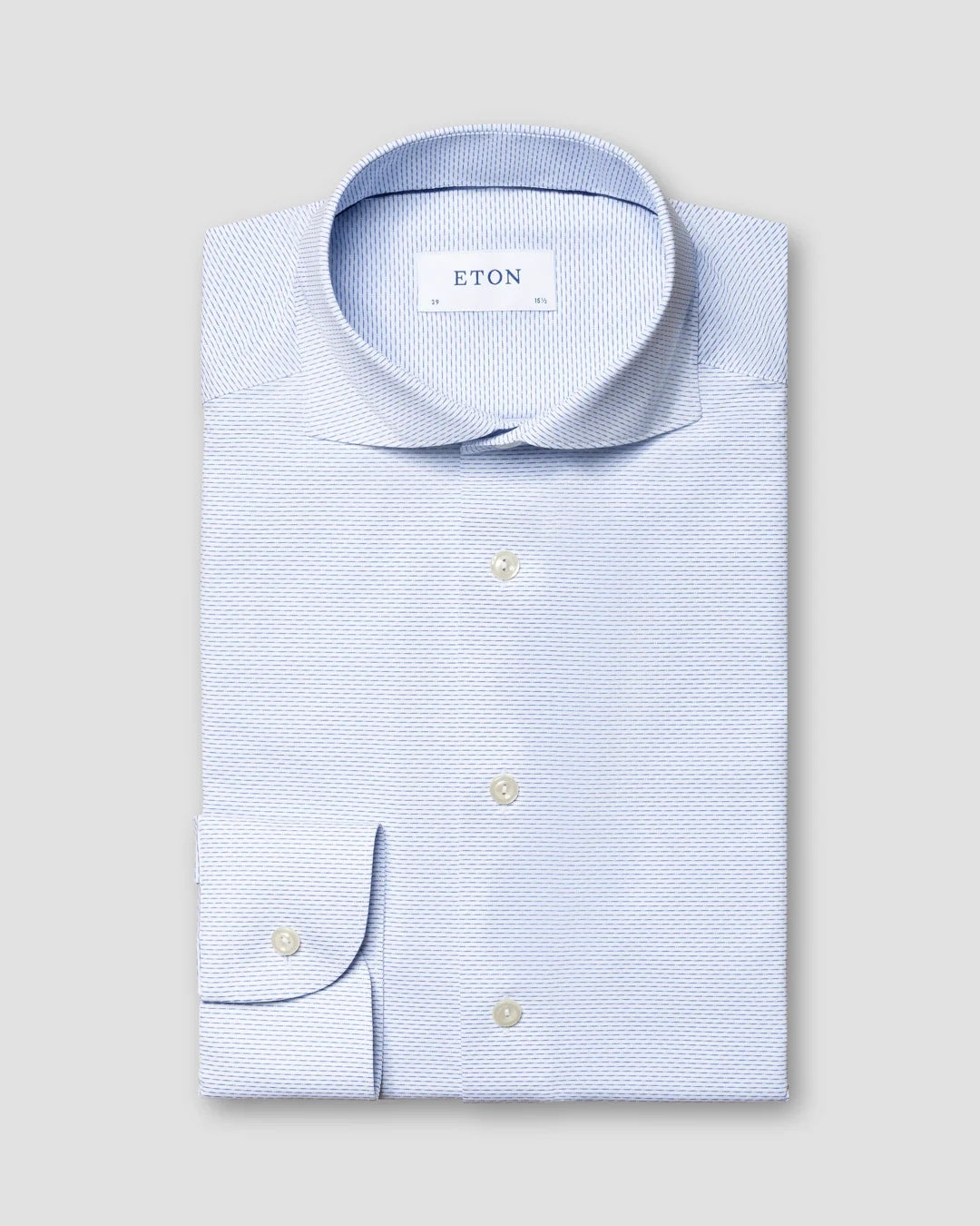 Four Way Stretch Shirt Semi Solid Eton