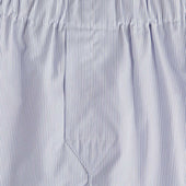 White Fine Pinstripe Cotton Poplin Boxer Shorts