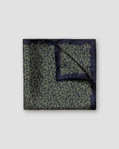 Green Floral Silk Pocket Square