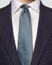 Dark Geometric Woven Silk Tie