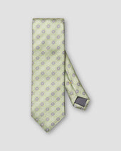 Green Medallion Pattern Silk Jacquard Tie