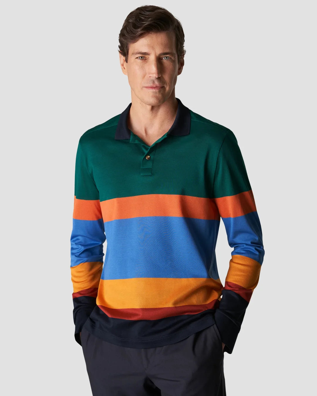 Green Striped Rugby Shirt Eton