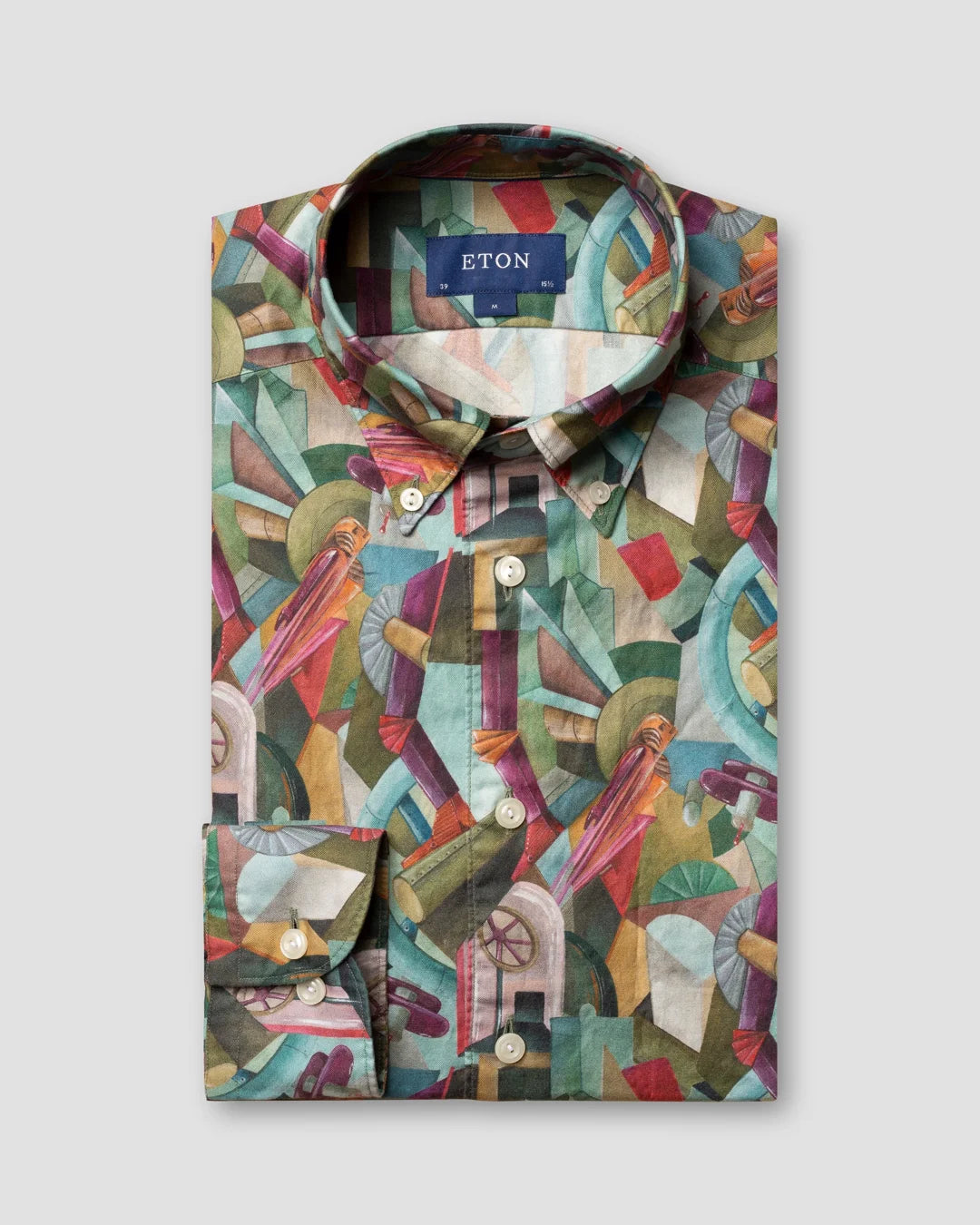 Green Printed Shirt Eton