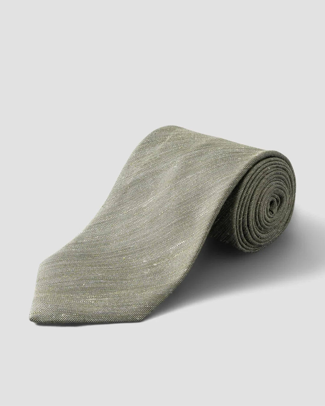 Green Silk Linen Tie Eton