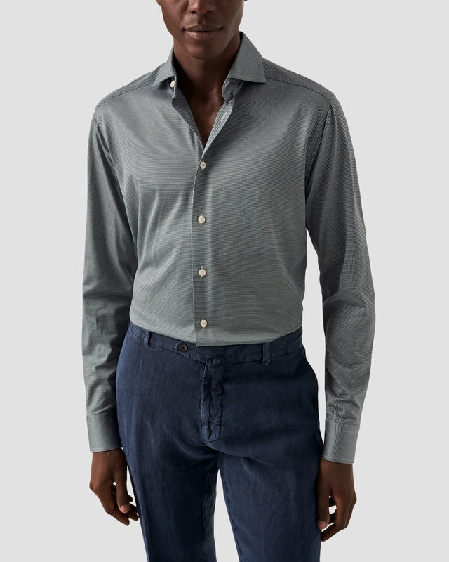 Grün kariertes Trikot-Hemd - Eton