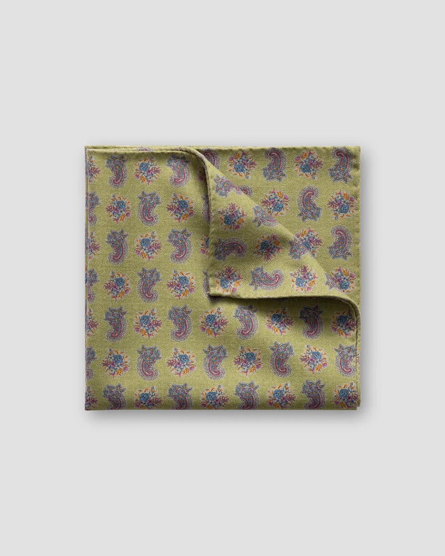 Green Wool Pocket Square