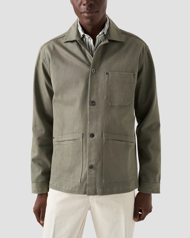 Green Heavy Denim Overshirt - Eton