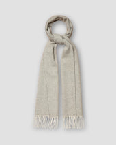 Gray Herringbone Seasonal Wool Scarf