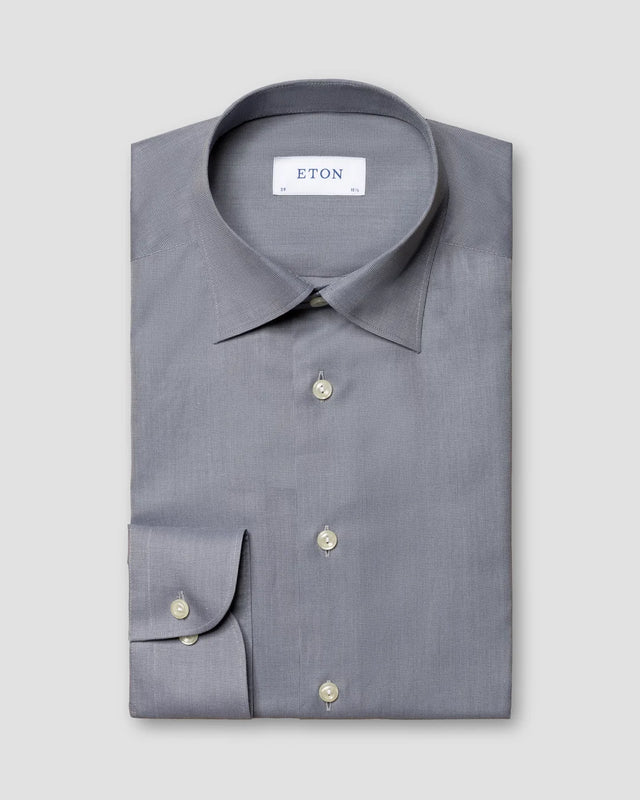 Dark grey flannel shirt - Eton