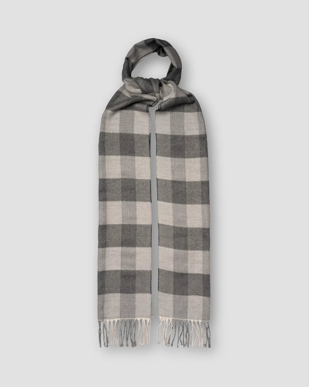 Check Merino Wool Scarf