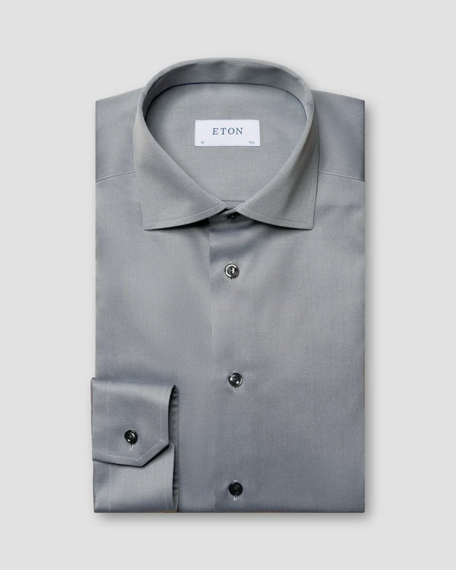 Grey shirt - black buttons - Eton
