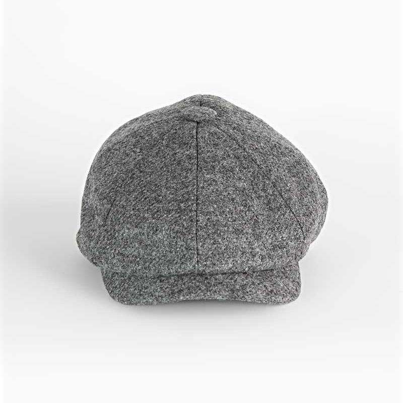 Mid Grey Twill Wool Gatsby Cap