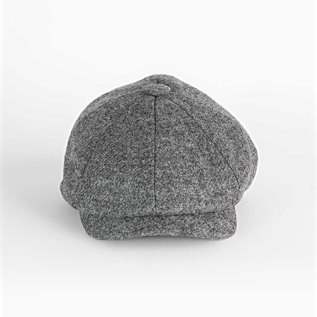 Mid Grey Twill Wool Gatsby Cap