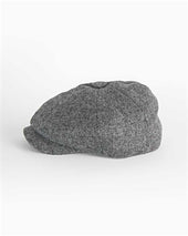 Mid Grey Twill Wool Gatsby Cap
