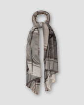 Purple Bold Check Luxury Cashmere Scarf