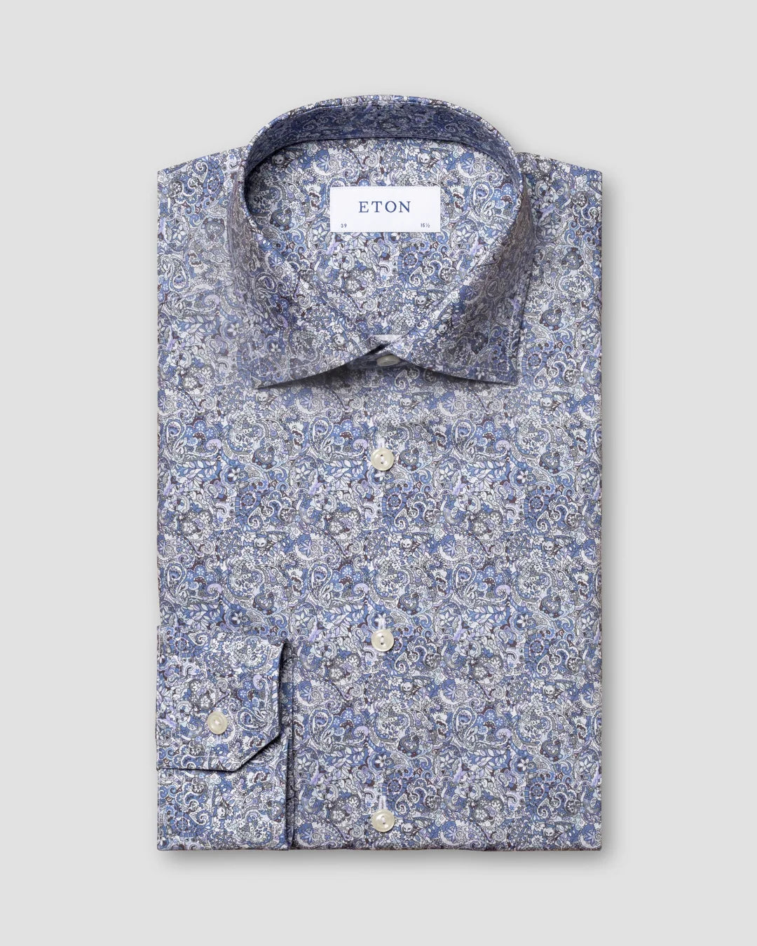 Scandinavian Paisley Print Shirt Eton