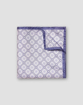 Purple Medallion Silk Pocket Square