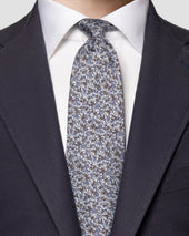 Mid Floral Silk Twill Tie
