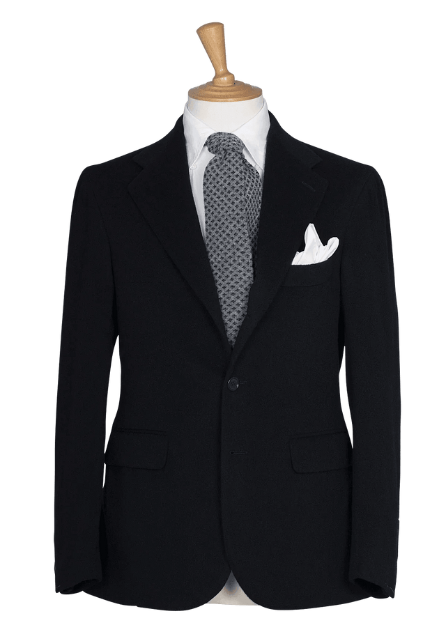 Midnight Blue Unstructured Cashmere Jacket