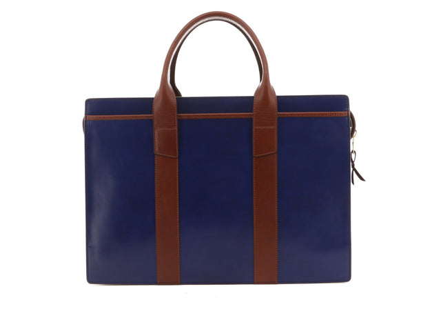 Single Zip-Top - Midnight / Chestnut - Belting Leather