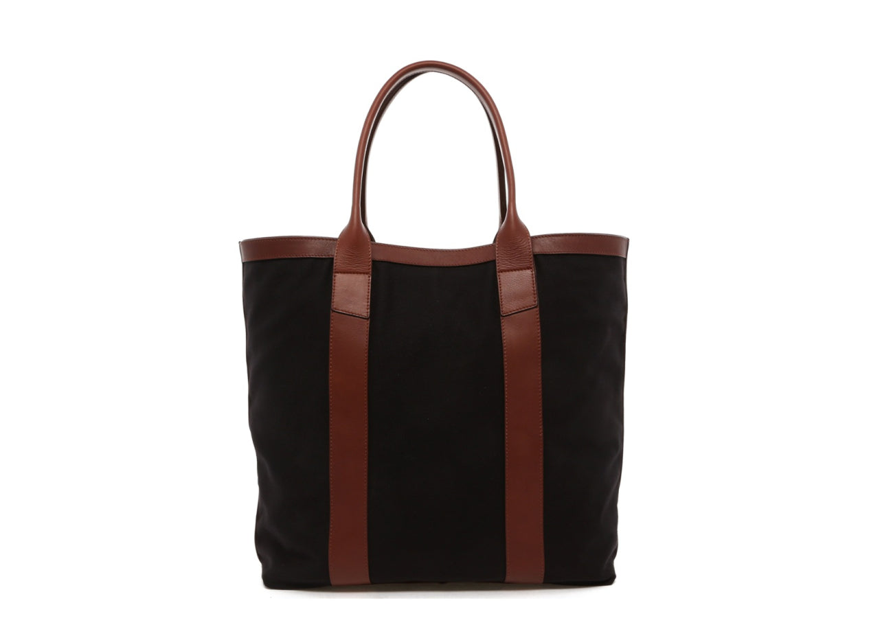 Tall Tote - Midnight/Chestnut Trim - Twill