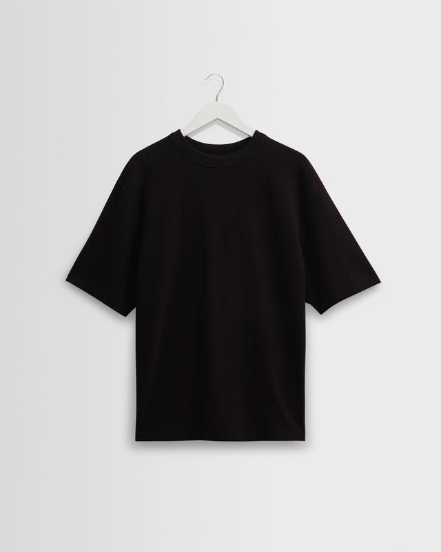 Milton - Black Organic Compact Cotton T-Shirt