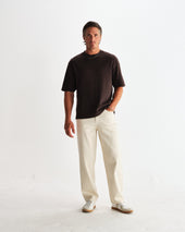 Milton Dark Brown Organic Emorised Cotton T Shirt