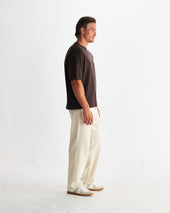 Milton Dark Brown Organic Emorised Cotton T Shirt