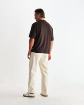 Milton Dark Brown Organic Emorised Cotton T Shirt