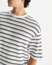 Milton Organic Stripe Waffle Cotton T Shirt