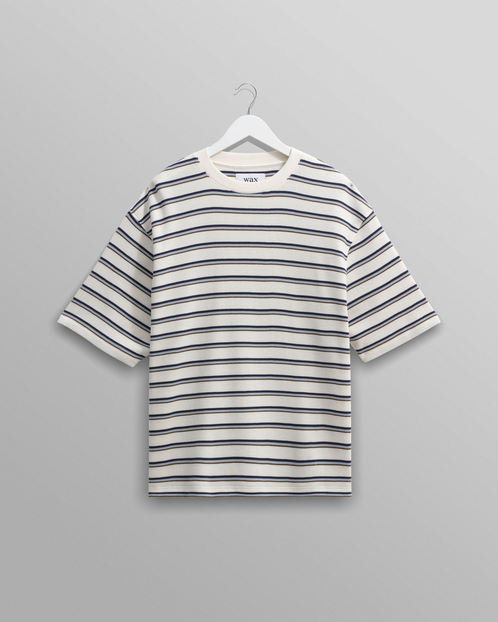 Milton Organic Stripe Waffle Cotton T Shirt