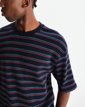 Milton Organic Stripe Waffle Cotton T Shirt