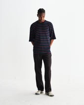 Milton Organic Stripe Waffle Cotton T Shirt