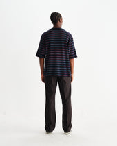 Milton Organic Stripe Waffle Cotton T Shirt